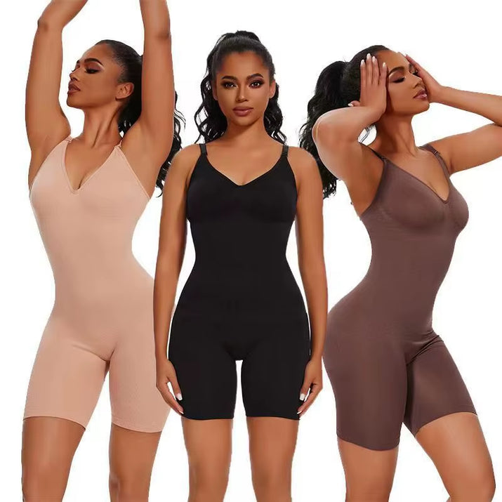 Women's Seamless High Waist Tummy Control Bodysuit Shapewear with Flat Belly Design