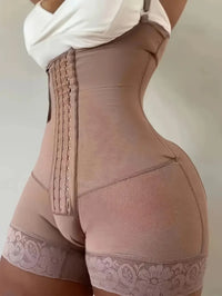 Women Tummy Control Fajas Post Surgery Compression Body Shaper With Open Crotch