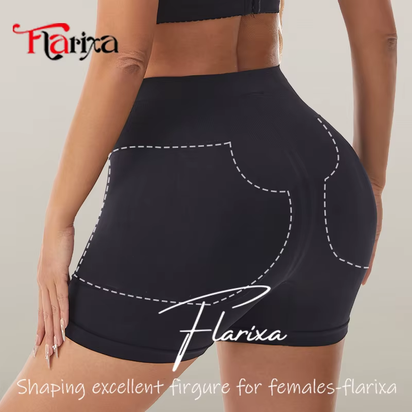 Flarixa Women's Butt Lifter Shaper Panties with Removable Pads - Hip Enhancing Shapewear Shorts